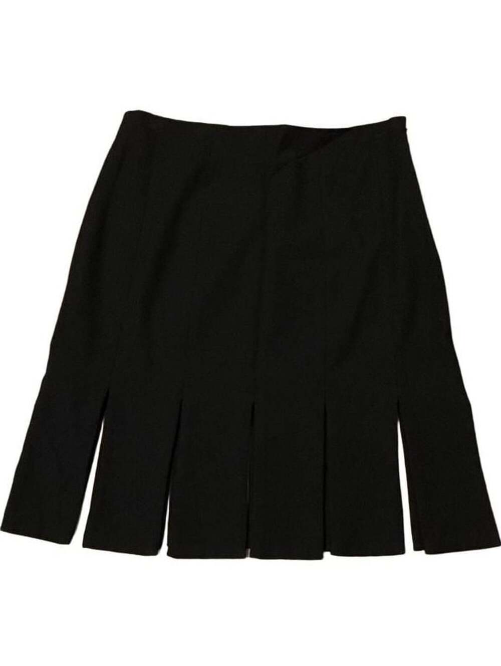 White House Black Market Black Pleated Skirt Size 2